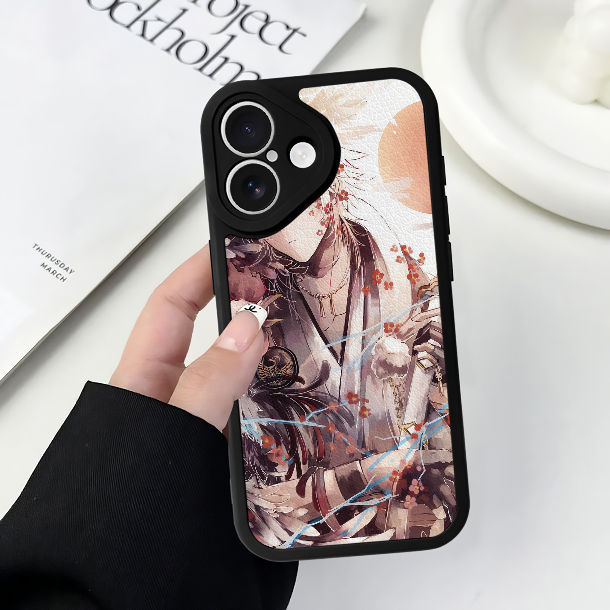 （画像用） 刀剣乱舞 Touken Ranbu 【iPhone 16シリーズ対応】シリコンスマホケース（レザー調） 材質：シリコン